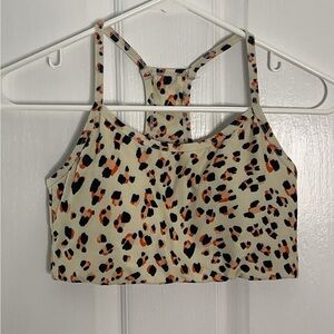Leopard print sports bra